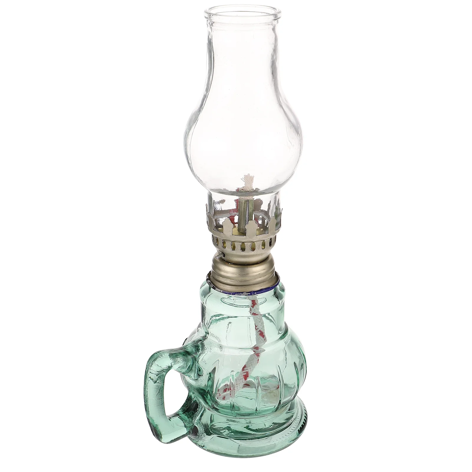 Chamber Oil Lamps Kerosene Vintage Decor Lamps Vintage Indoor Light Use Chamber Home Retro Clear Vintage Decors Wick Desktop