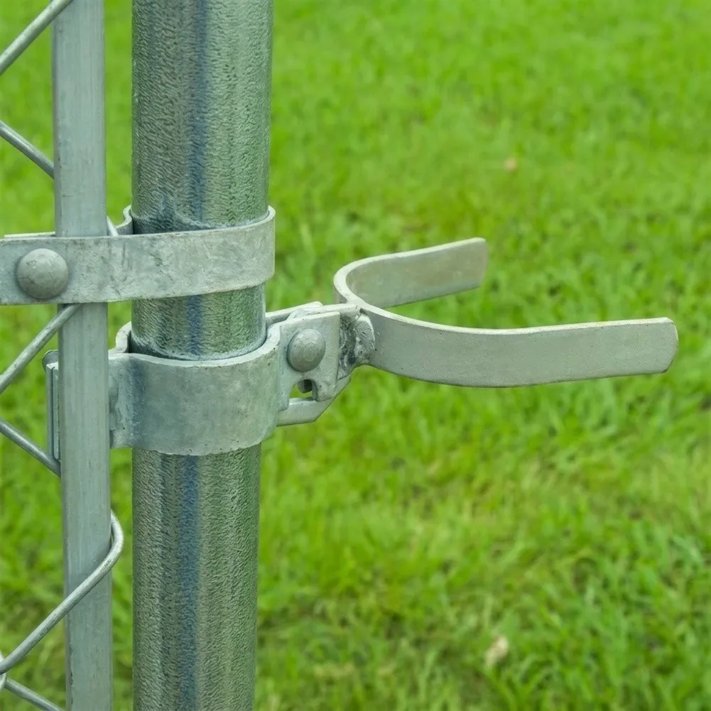 Fork Style Gate Latch 1-3/8in Galvanized for Chain Link Fence Frames with 90 Degree Motion and Rust Resistance