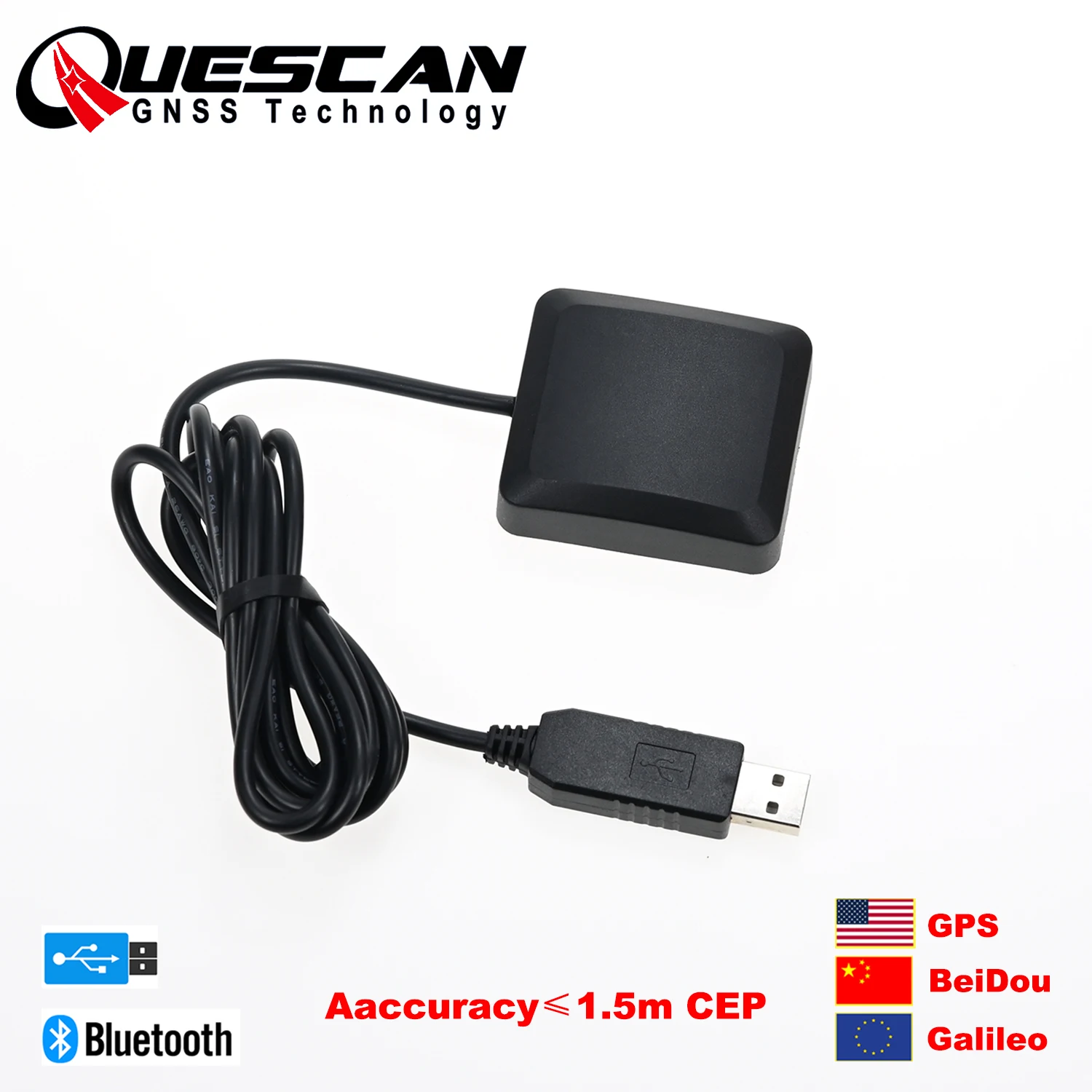 

QUESCAN Windows Android Bluetooth GPS-приемник NMEA USB M10 GPS Galileo BeiDou антенна GNSS приемник для автомобиля морского сельского хозяйства