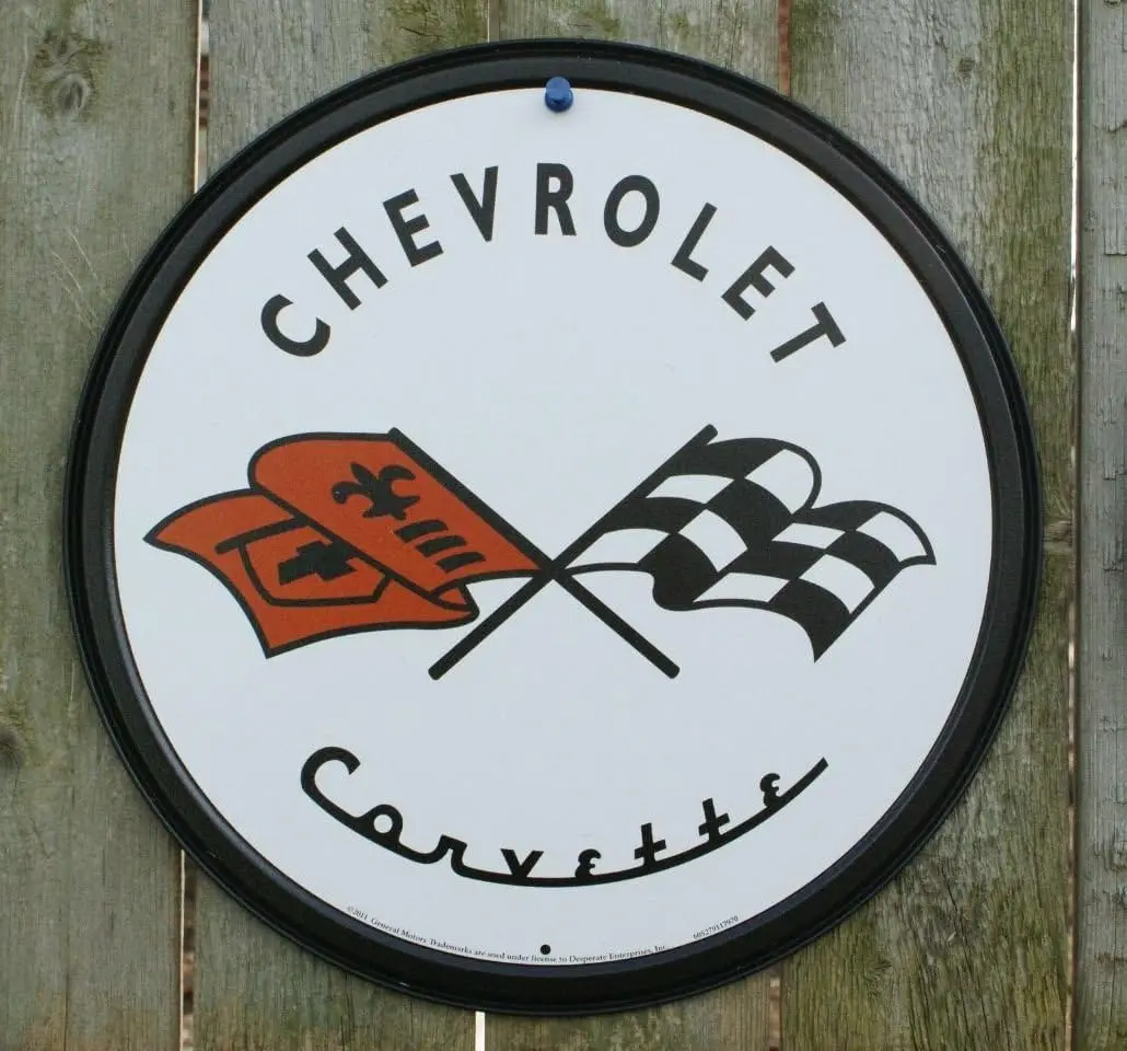 ShopForAllYou Vintage Decor Signs Corvette 1953 Round TIN Sign Metal Wall Decor Vintage Garage Chevy Racing 1797