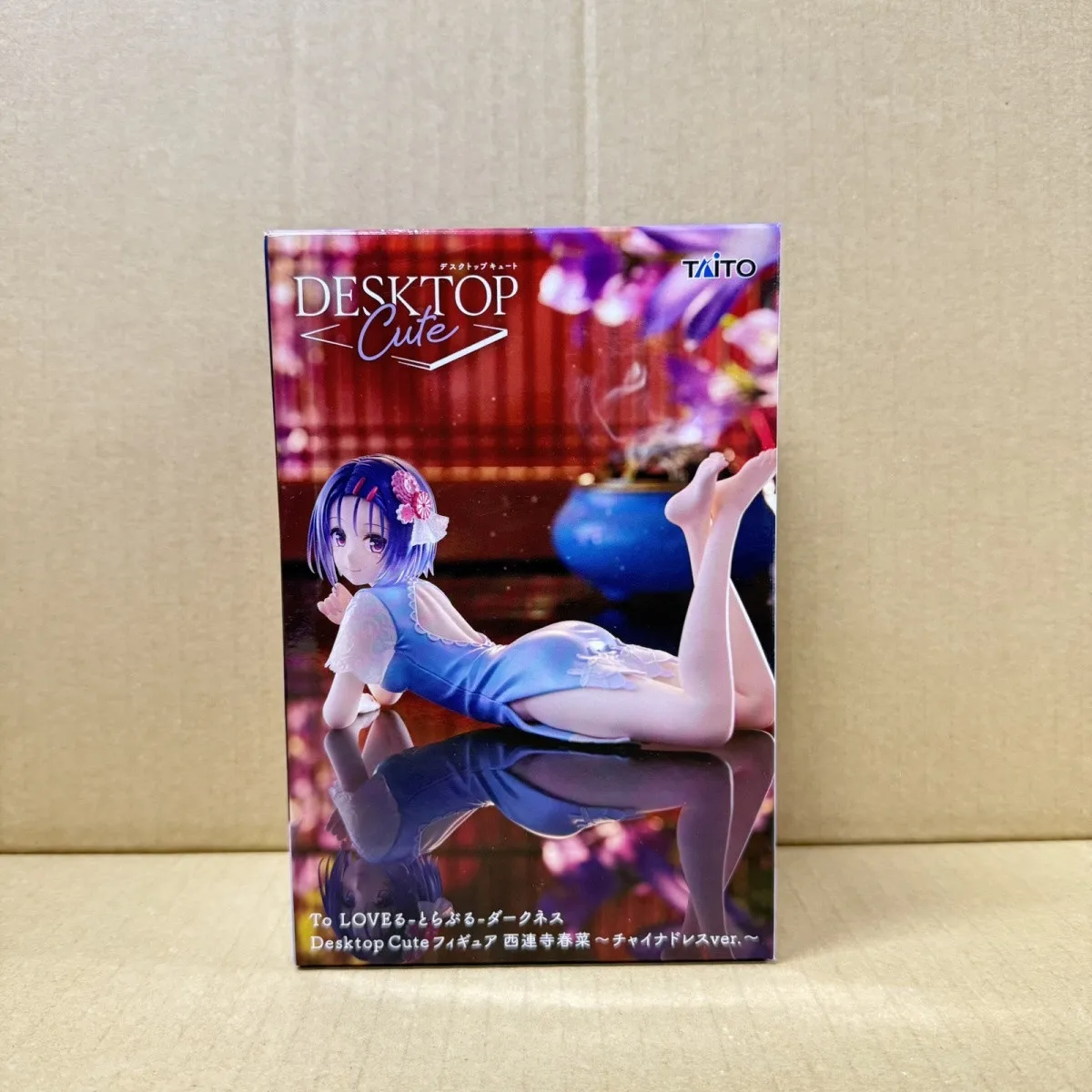 Genuine Taito To Love-Ru Darkness Desktop Cute Sairenji Haruna Chinese Dress Ver PVC Action Figures Figurine