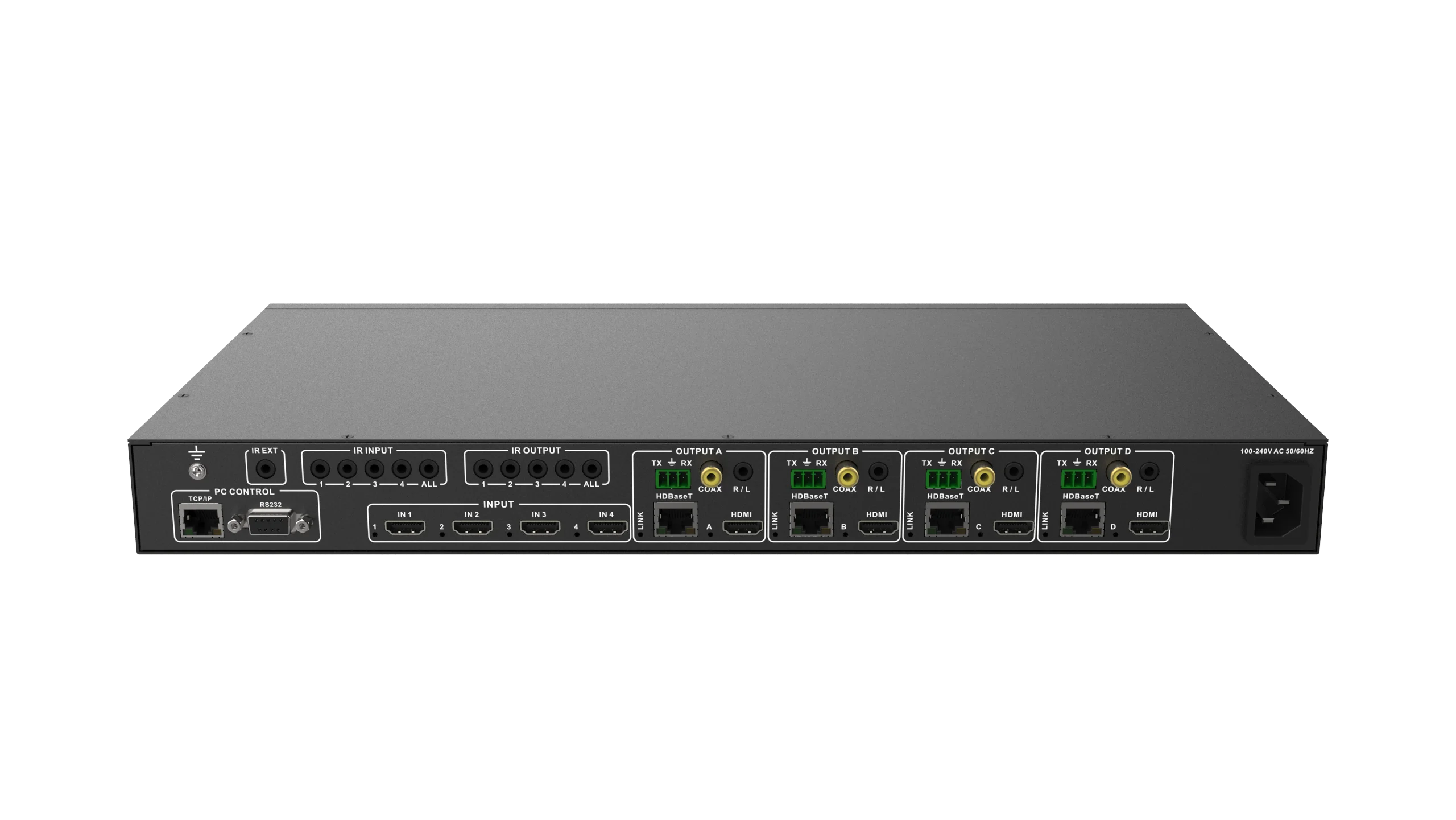 4K 60hz 4X4 4X8 matrix Over Ethernet + 4 HDBaseT