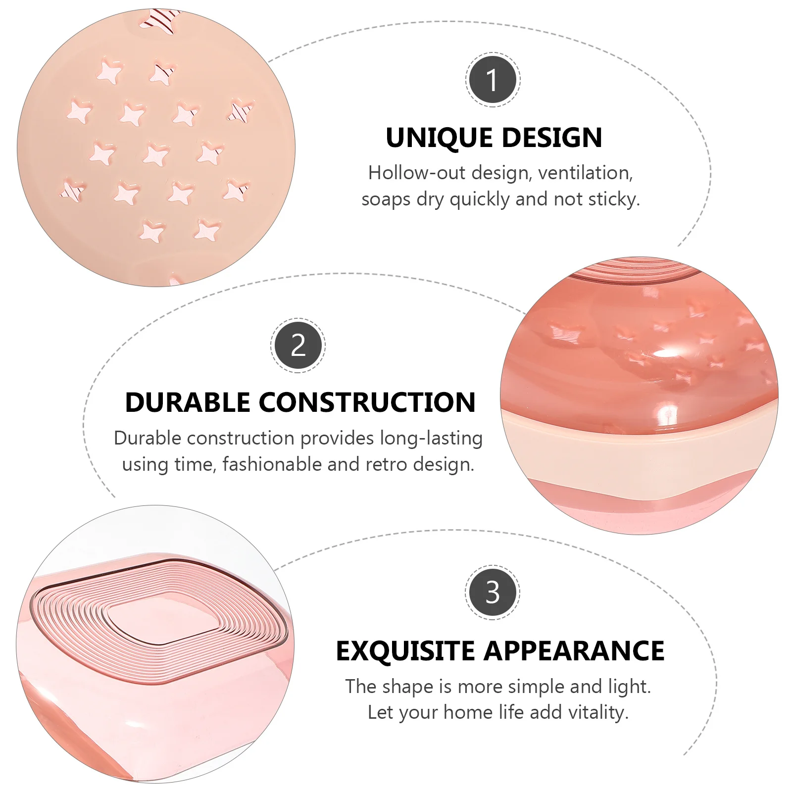 

2pcs Soap Box Detachable Draining Plastic Soap Dish Hollow Out Design Quick Dry Holder For Bathroom Kitchen Bathtub