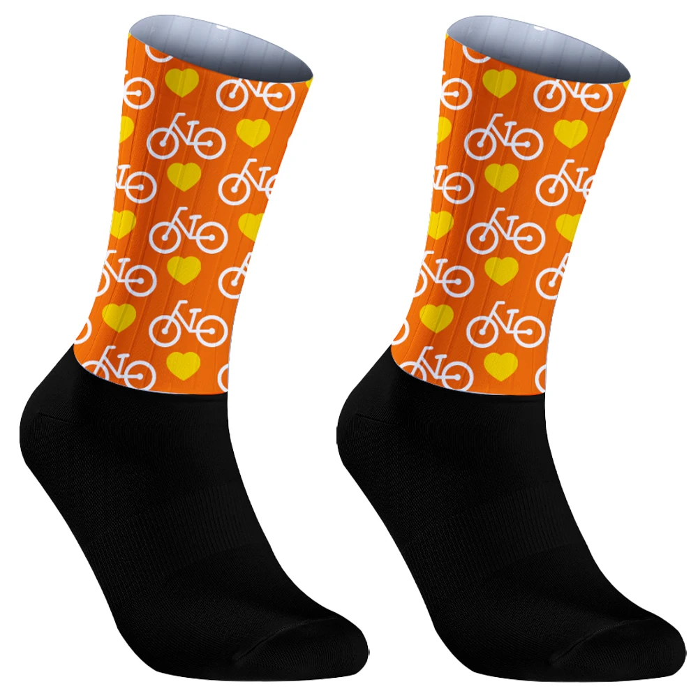 Calcetines de ciclismo para hombre, medias transpirables de nailon para exteriores, correr, escalada, bicicleta de montaña, novedad