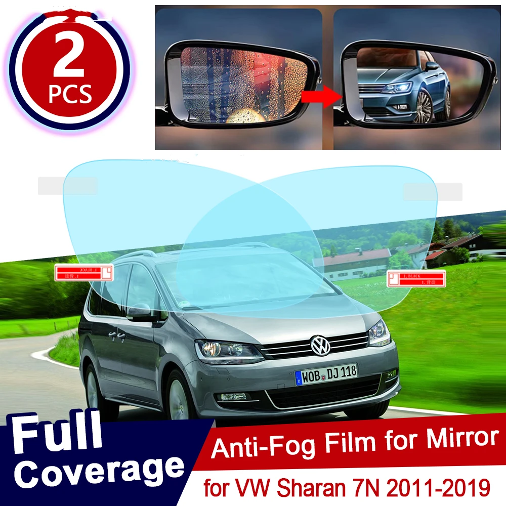 

For Volkswagen VW Sharan 7N 2011~019 Full Cover Anti Fog Film Rearview Mirror Rainproof Anti Fog Films Clear Sticker Accessories