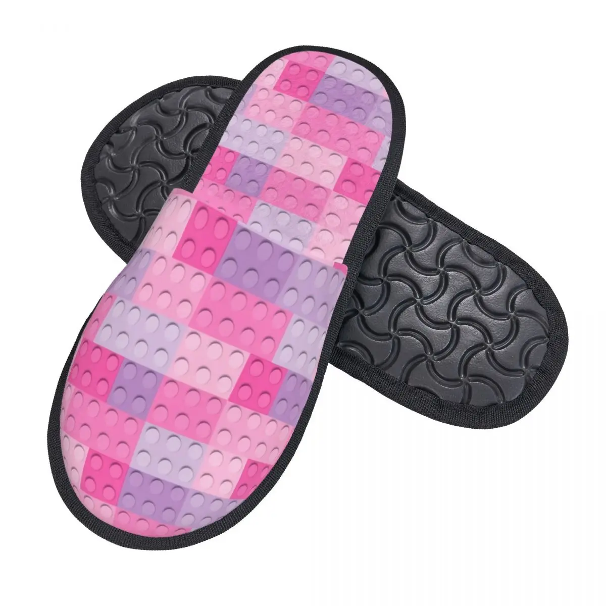 Custom Building Plastic Brick Toy Blocks Patterns Soft Memory Foam House Slippers Women Comfy Warm Anti-skid Sole Slipper