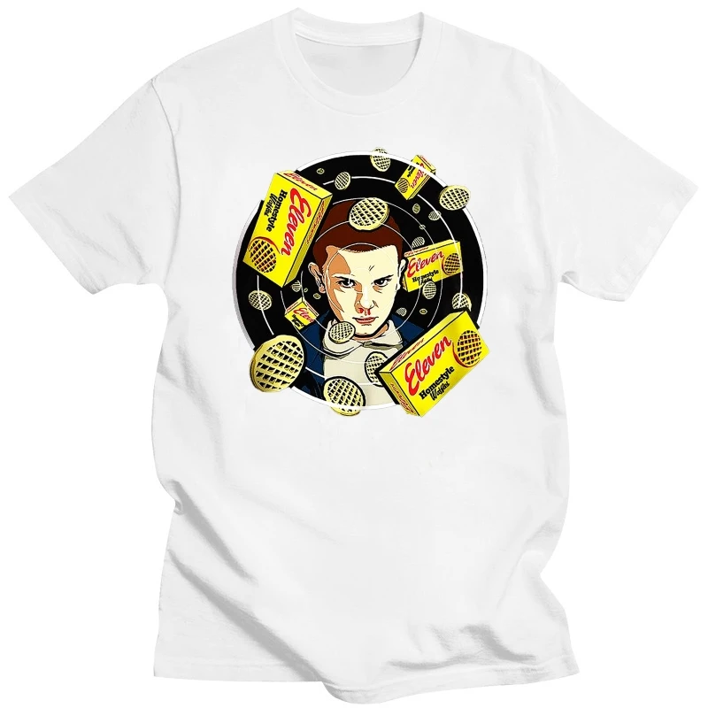 

Eleven Waffles T-Shirt Stanger Things Poster Inspired Eggo Demogorgon Tee H12 Cartoon T Shirt Men Fashion New Unisex Tshirt