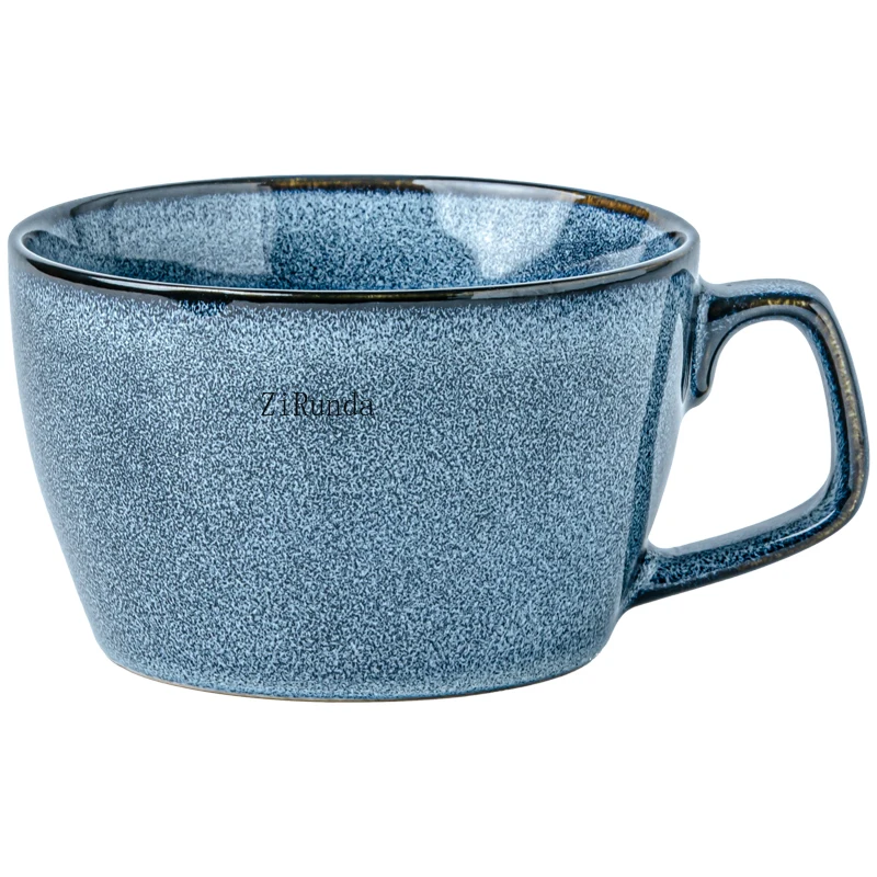 

*Ceramic Breakfast Cup Household Mug Retro Cereal Bowl Cup Large