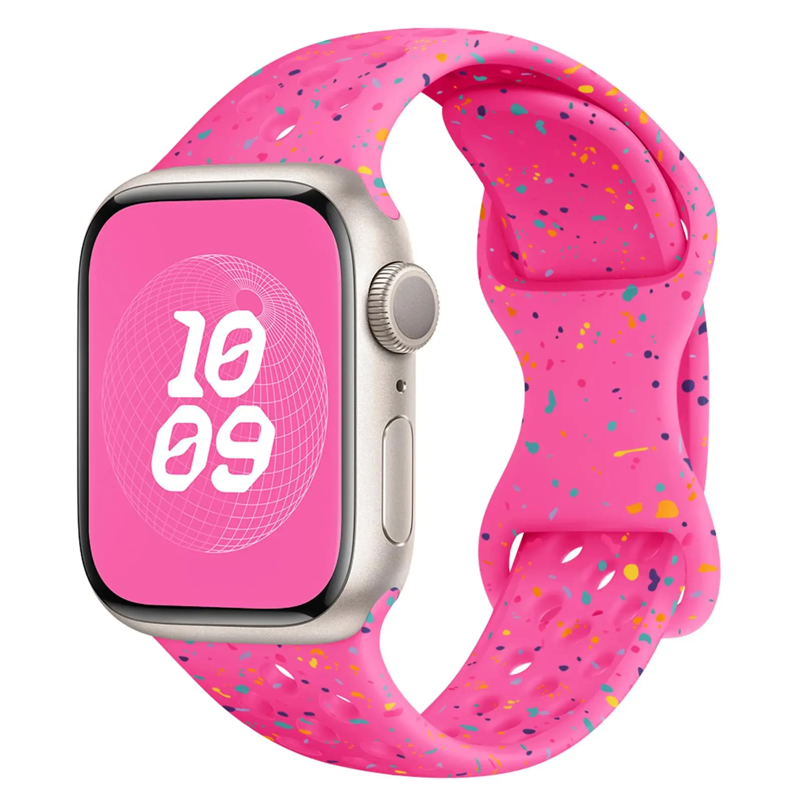 Skin‑Friendly Soft Silicone Sport Watch Band, Cute Replacement Strap Compatible with Apple Watch 38mm‑49mm, Ultra, SE, Series 9