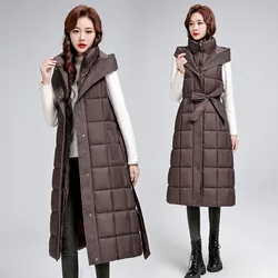 Fashionable and Casual Down and Cotton Jacket, Vest and Cotton Jacket for Women, Mid To Long Waisted Jacket, Autumn and Winter