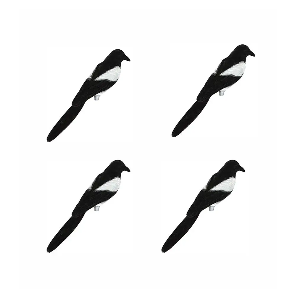 Magpie Scarecrow Bug Killer Repellent Realistic Bird Scaring Device for Garden Yard Protection