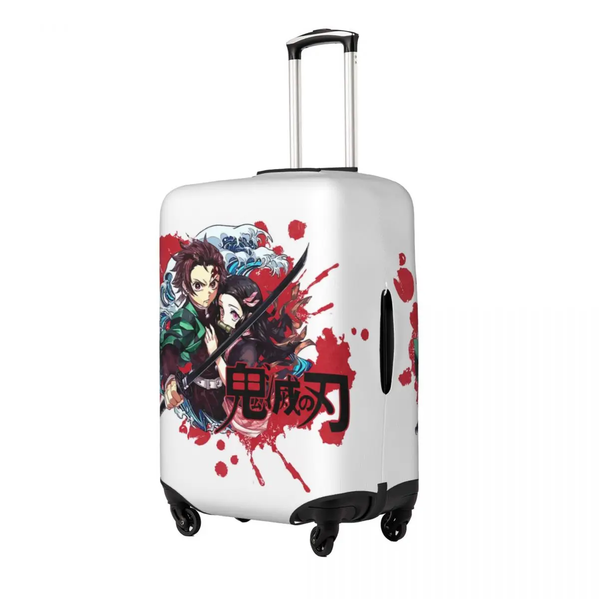 Demon Slayer Print Luggage Protective Dust Covers Elastic Waterproof 18-32inch Suitcase Cover Travel Accessories