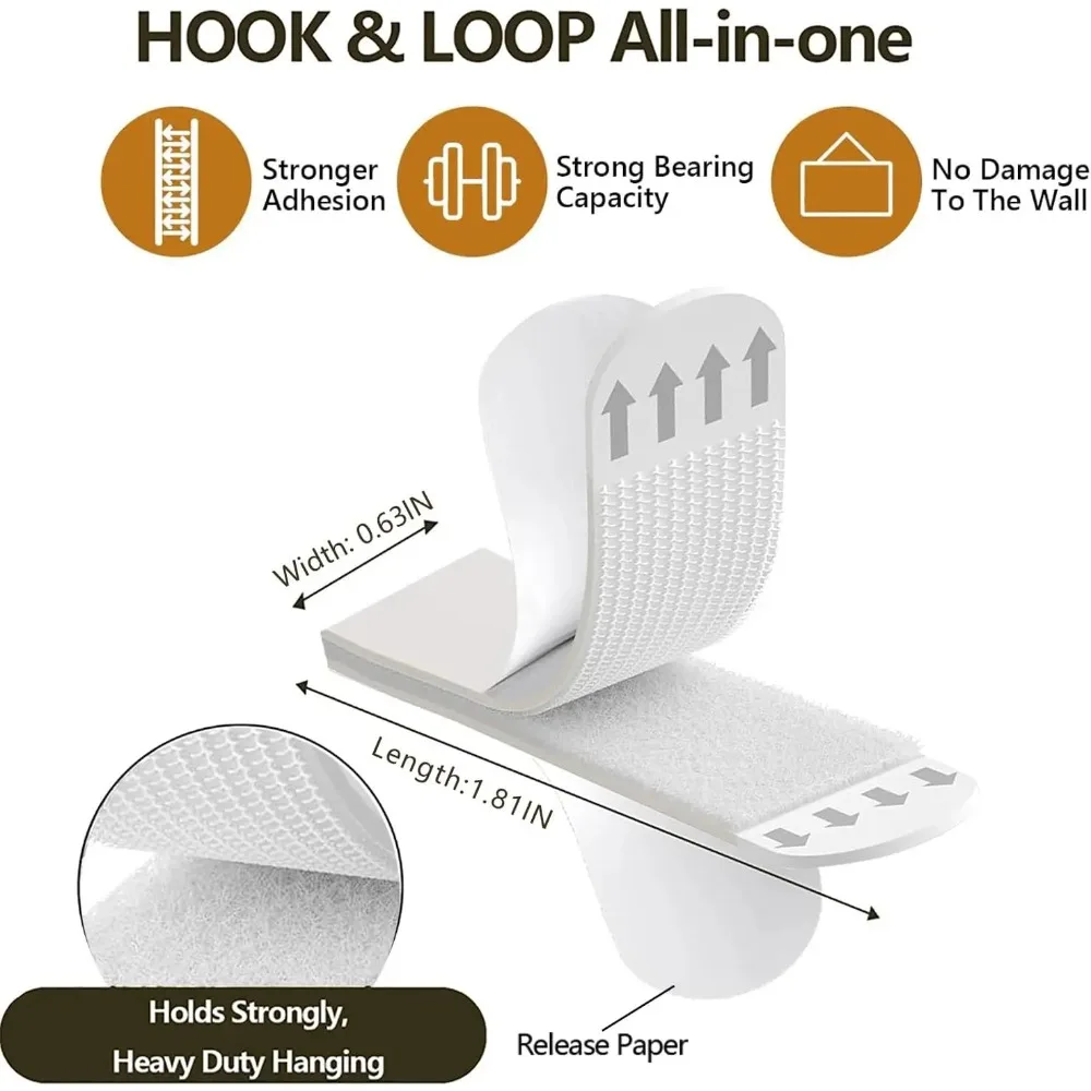 Small Picture Strips，Sticky Hangers for Walls, Poster Hangers，Picture Hanging Kit Without Nails Refill Adhesive Poster Strips