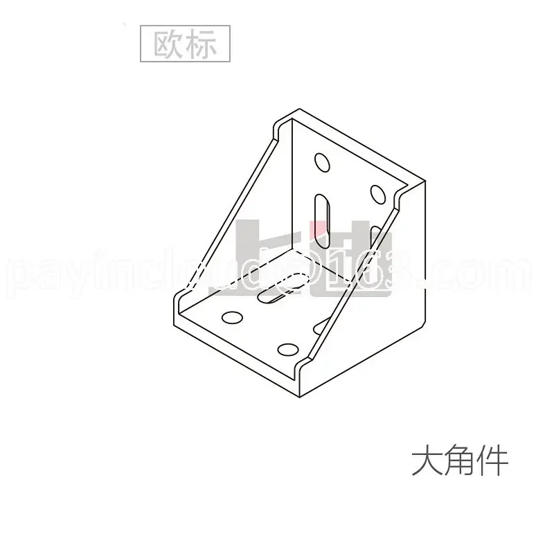 Aluminum Profile Big Corner Parts Aluminum Angle Code Die Casting Angle Aluminum