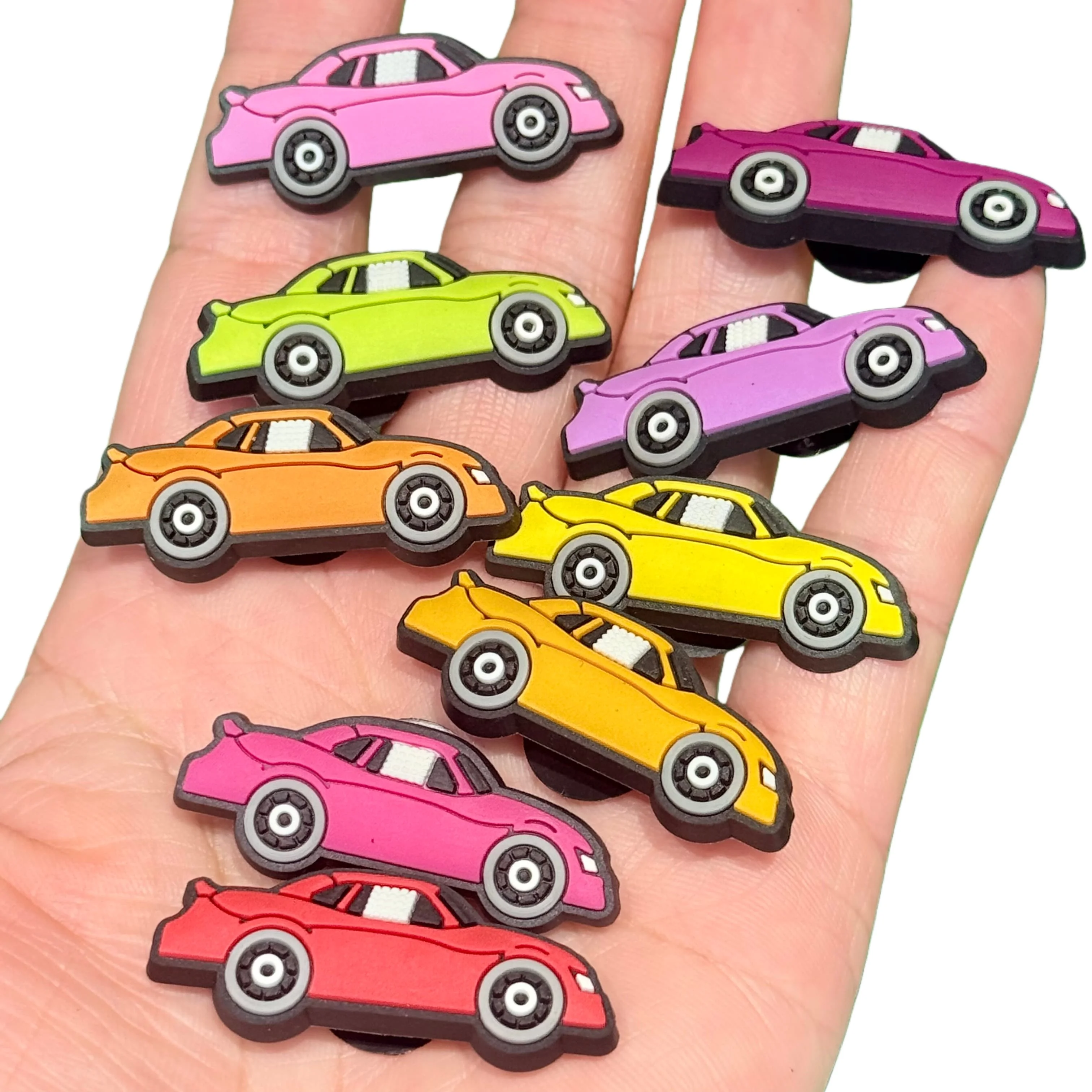 New Arrival 1-9pcs Multicolor Car Shoes Charms Sedan Clog Buckle Accessories For Boys Favorite Holiday Presents