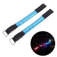 2Pcs LED Reflective Wristbands Fluorescent Armbands Running Jogging Dog Walking Outdoor Safety