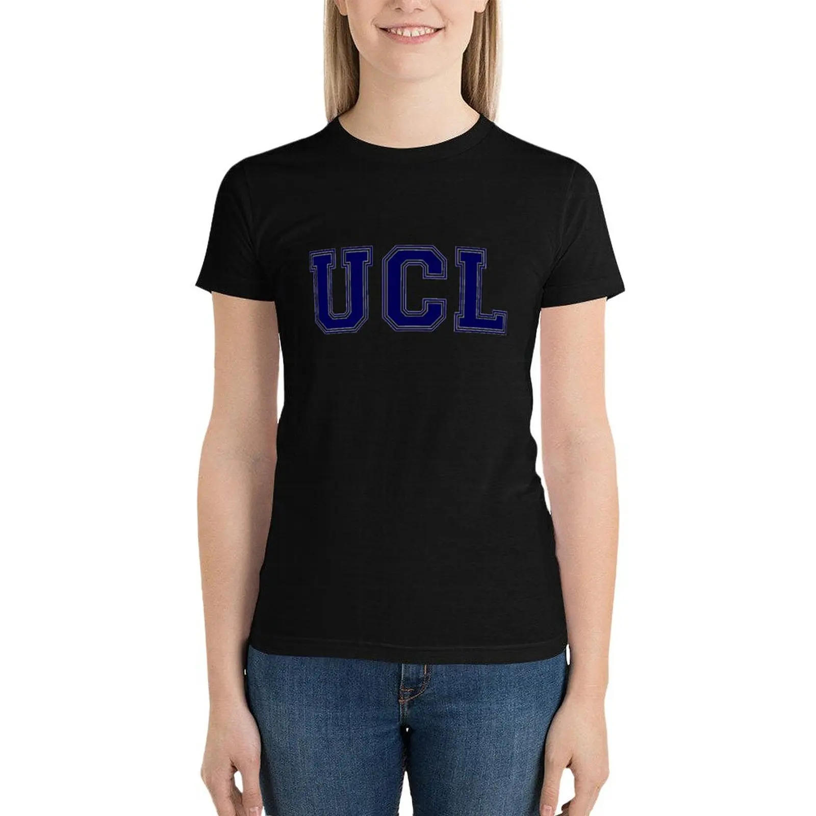 

UCL University College London Logo Blue T-Shirt Aesthetic clothing vintage clothes anime clothes t-shirts for Women pack