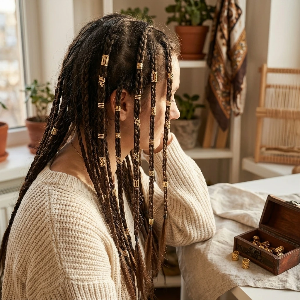 40Pcs Dreadlock Rings Rust-proof Iron Hair Jewelry for DIY Wig Decoration Braids Accessories Lightweight Comfortable Fit