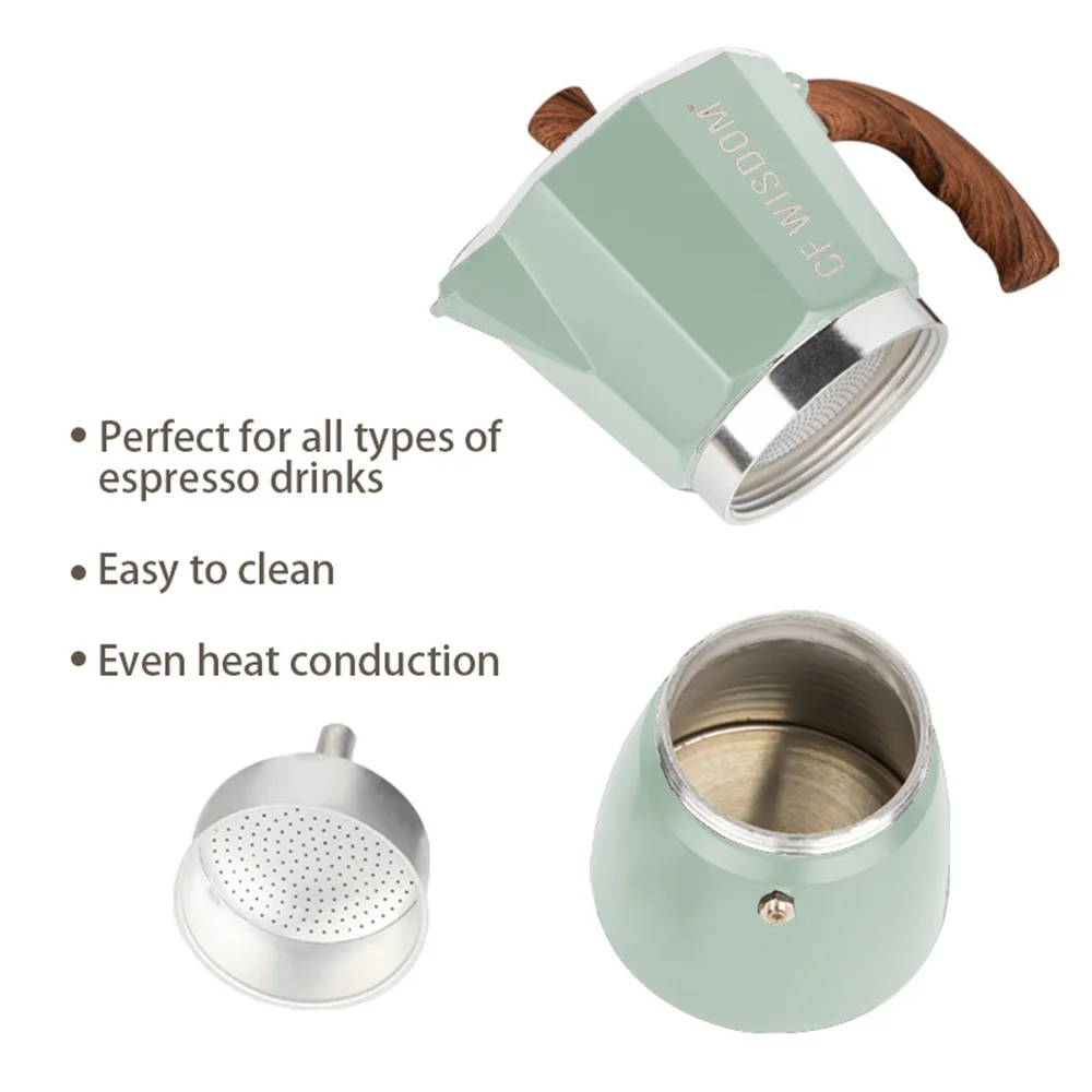 ماكينة صنع القهوة CF Wisdom Mocha، ماكينة صنع الاسبريسو الإيطالية، وعاء موكا عتيق، أداة القهوة المنزلية، محمولة، 300 مل