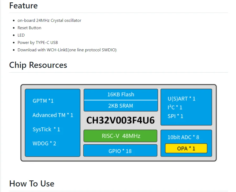 CH32V003 Entwicklungsboard Mindestsystem-Kernplatine RISC-V Open-Source TYPE-C USB-Anschluss – Detail 2