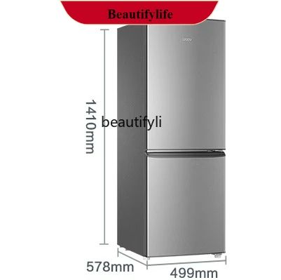 

E132 180L double-open two-door rental room dormitory two-person household energy-saving ultra-thin mini-refrigerator