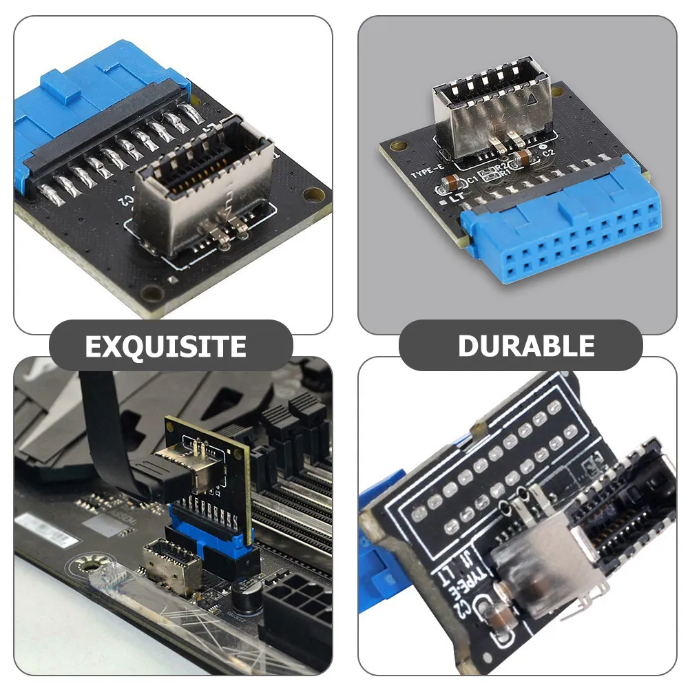 USB 3.0 19Pin to 20Pin Front Panel Adapter Card Pci Slot USB Header Splitter Internal Connector Converter for Type-C