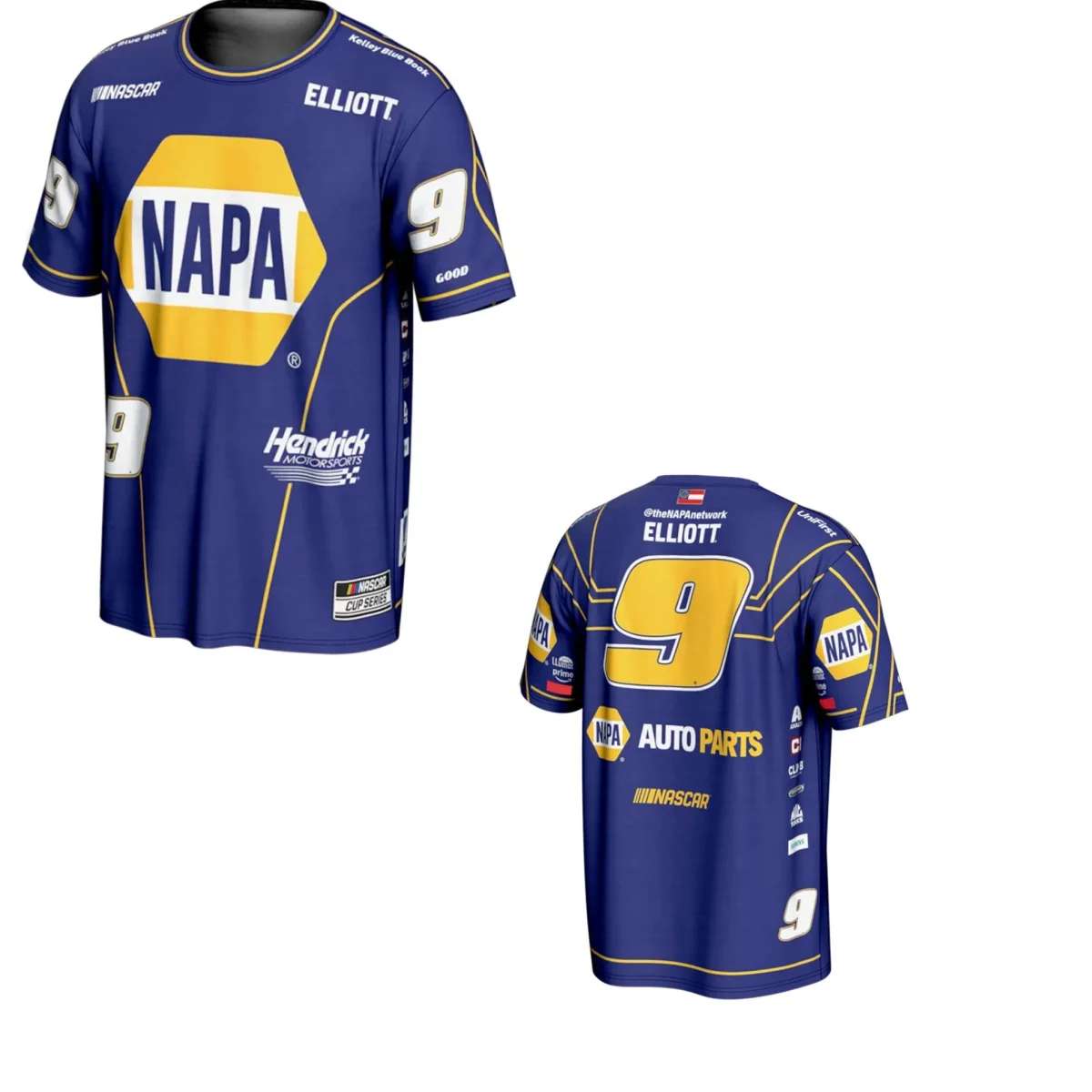 Chase Elliott # 9 UniFirst NASCAR Racing T-Shirt, Herren Damen Schnelltrocknend Atmungsaktiv Motorsport Fan Streetwear Tee – Detail 8