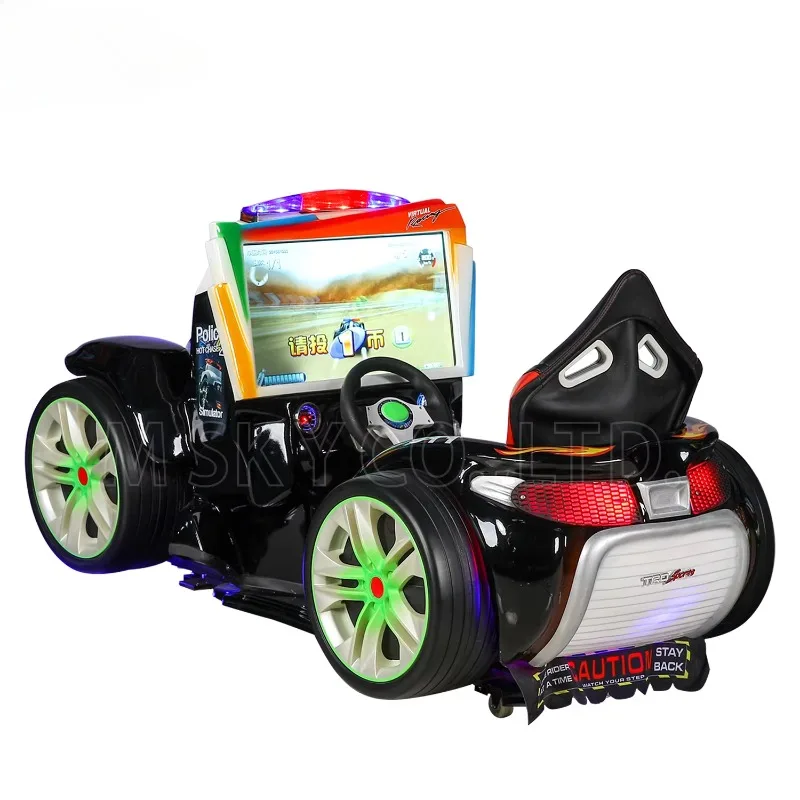 Police Car game coin operated 3D Video racing game kiddie rides indoor