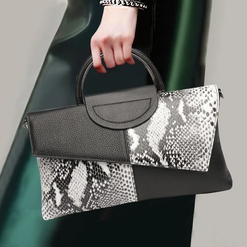 

PU Synthetic Leather Women's Shoulder Crossbody Bags Fashion Casual Dinner Wedding Alligator Pattern Flap Handbag and Purse 2025