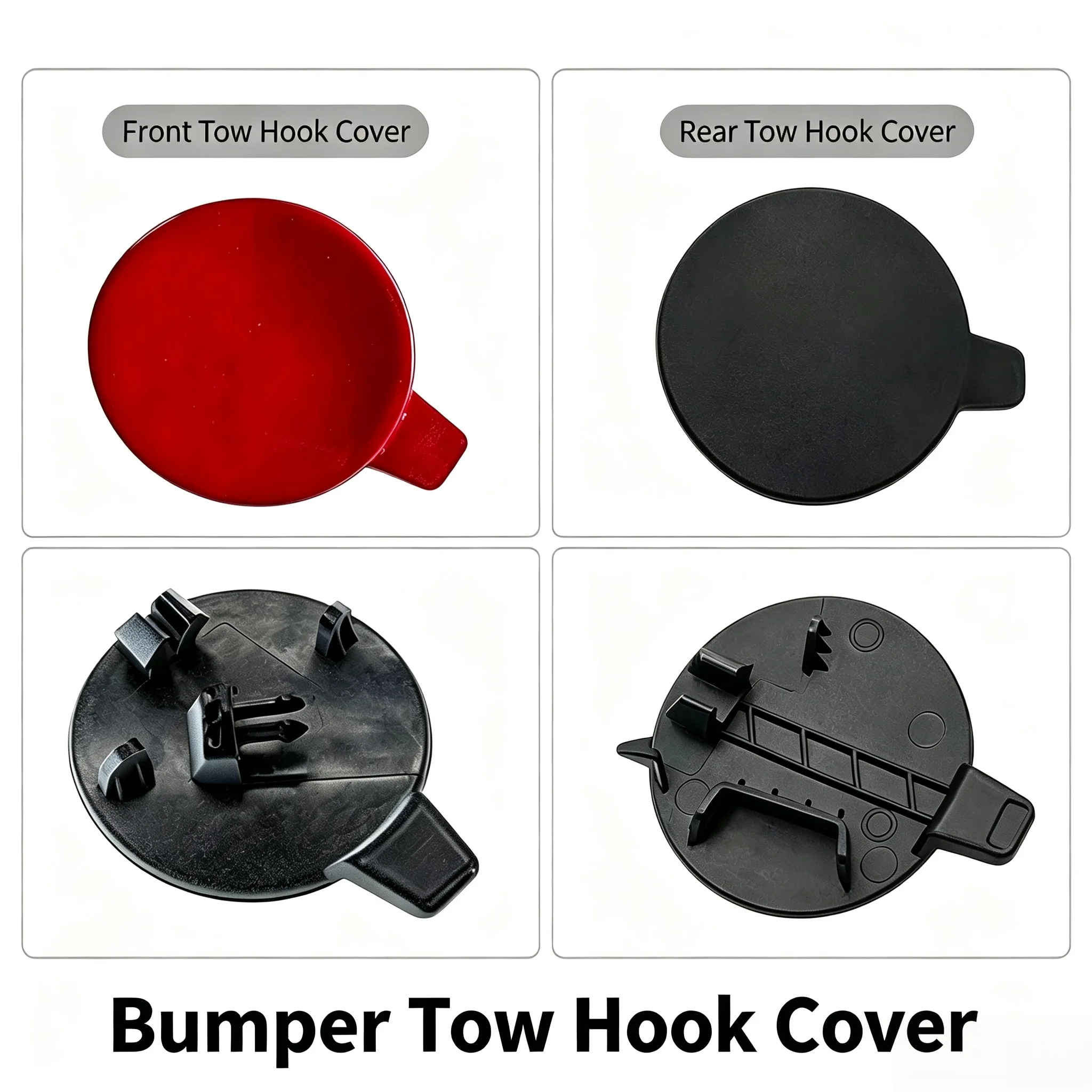For Tesla Model 3 Front Bumper Trailer Tow Hook Cover Cap 1460701 Dustproof Waterproof ABS Plug Car Exterior Trim