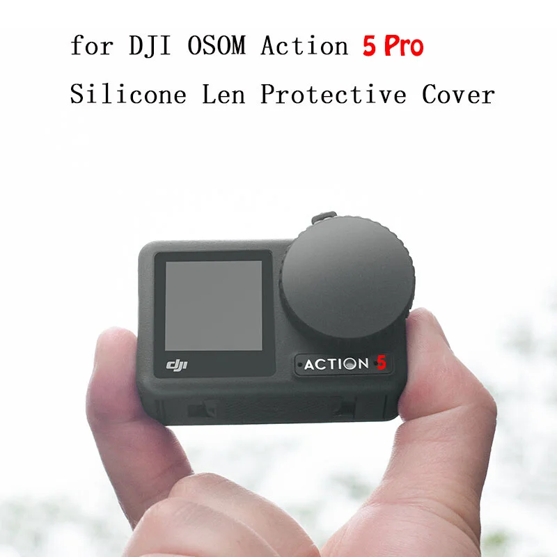 Protective Cover Case Cap for DJI Osmo Action 5 Pro Camera Len Dust Cover Non Slip Silicone Dust-proof Cover for DJI Action 5Pro