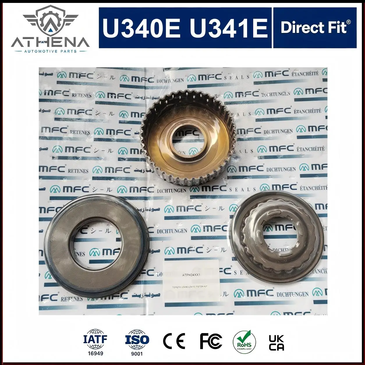 U340E U341E Transmission Clutch Piston Kit Fix Slip Burn Delayed Shift Fit Toyota Corolla 4‑Speed Automatic Gearbox