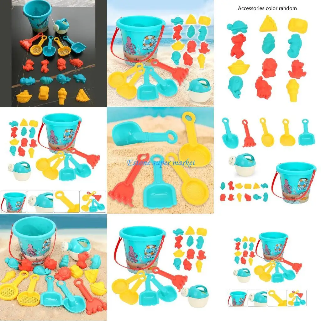 Jouet château plage 090B, seau, moule sculpture sable, cadeau vacances pour enfant, jouet d'eau en plein air