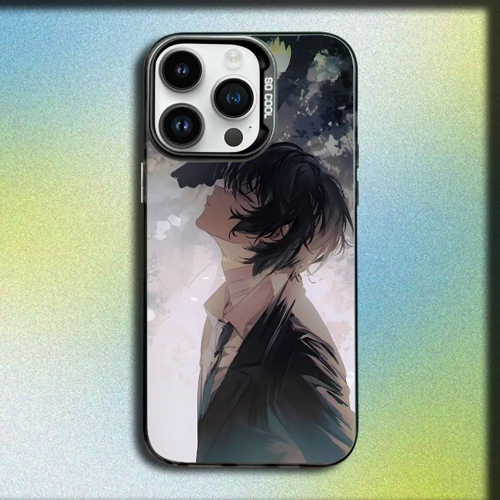 O-Osamu B-Bungo Dazai Stray Dogs Phone Case For iPhone 17,16,15,14,13,12,11,Pro,Max,Plus,E,SE4,Air,Mini Black IMD Box
