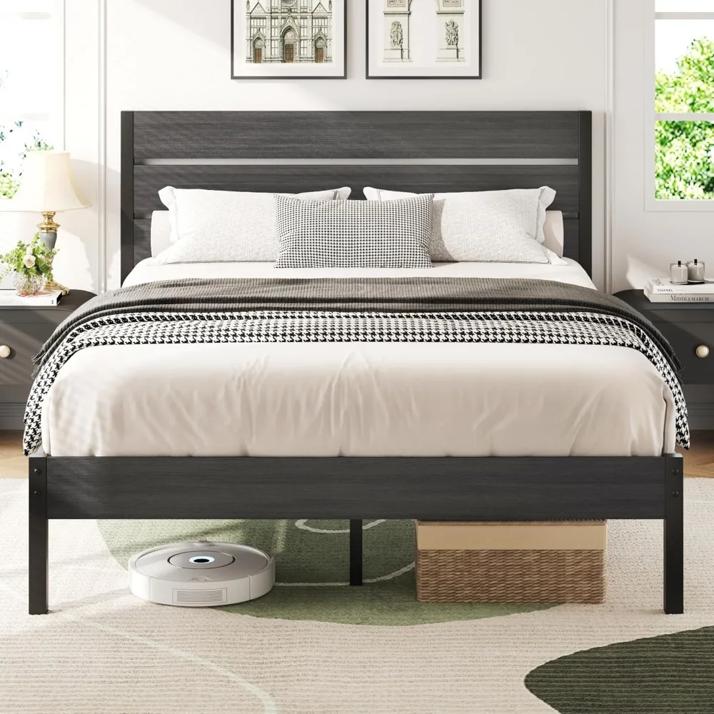 

Lifezone Queen Bed Frame with Headboard and Footboard, Metal Queen Bed Frame with Under-Bed Storage, All-Metal Support System, N