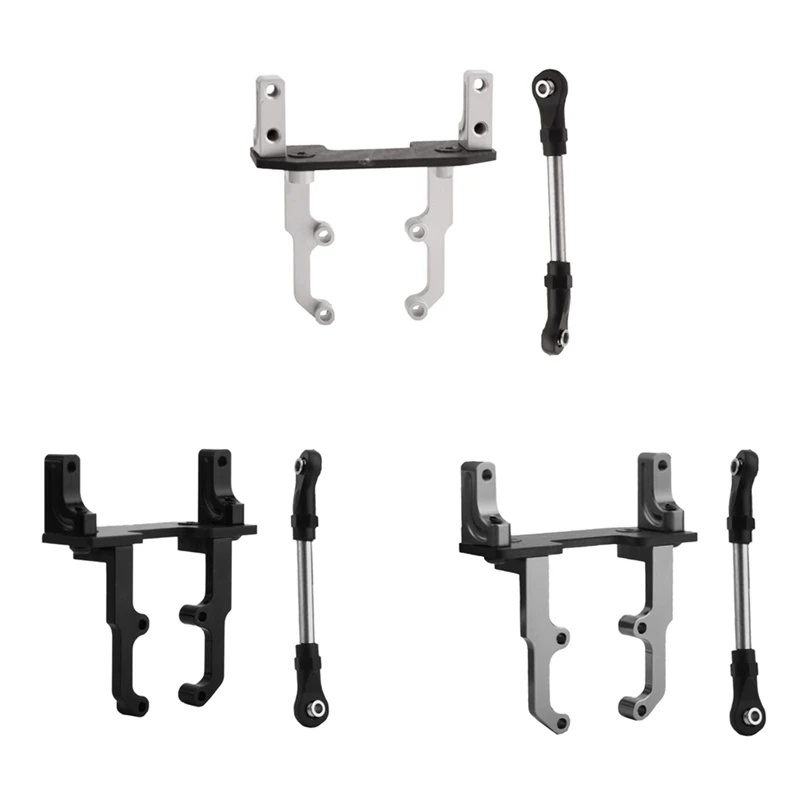 1 Set Metal AR44 Axle For SERVO Mount Stand With Steering Link Rod For Axial SCX10 II 90046 1/10 RC Crawler Upgrades Parts Grey