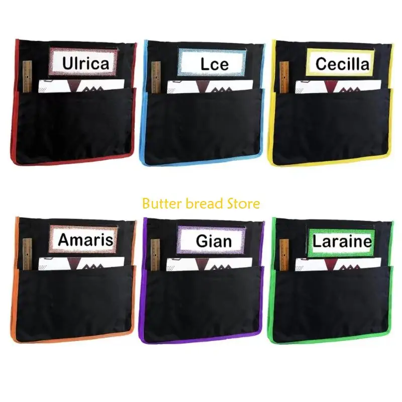 W89C 6/12Pcs Chair Organiser Large Capacity Back Organiser Student Chair Pockets Chart For Classroom Arrangement