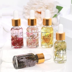 AS 15ML Dried Flower Cuticle Nutrient Oil Nourish Repair Damaged Nails Vitamin Nail Care Oil Treatment Moisturizes Strength