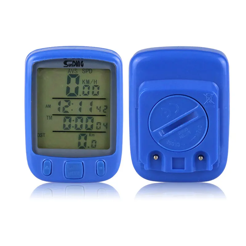 Bicycle Speedometer Wired Computer Stopwatch Water Proof Odometer LCD Screen Backlight Auto Clear Sunding SD-563A