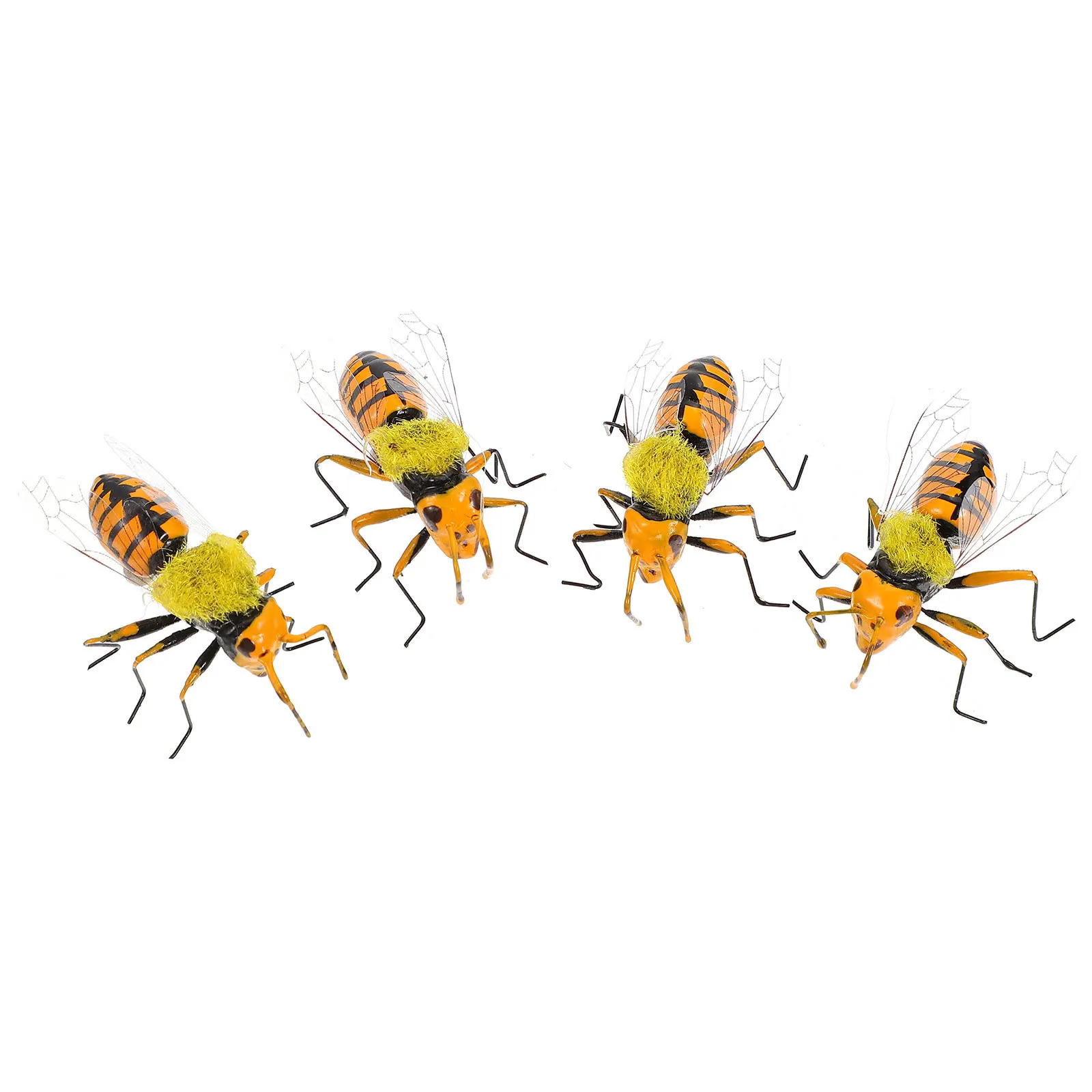 4 قطعة حديقة النحل محاكاة التماثيل الطين الديكور للفناء ساحة فناء شرفة ريفي نمط حديقة حلية لوازم