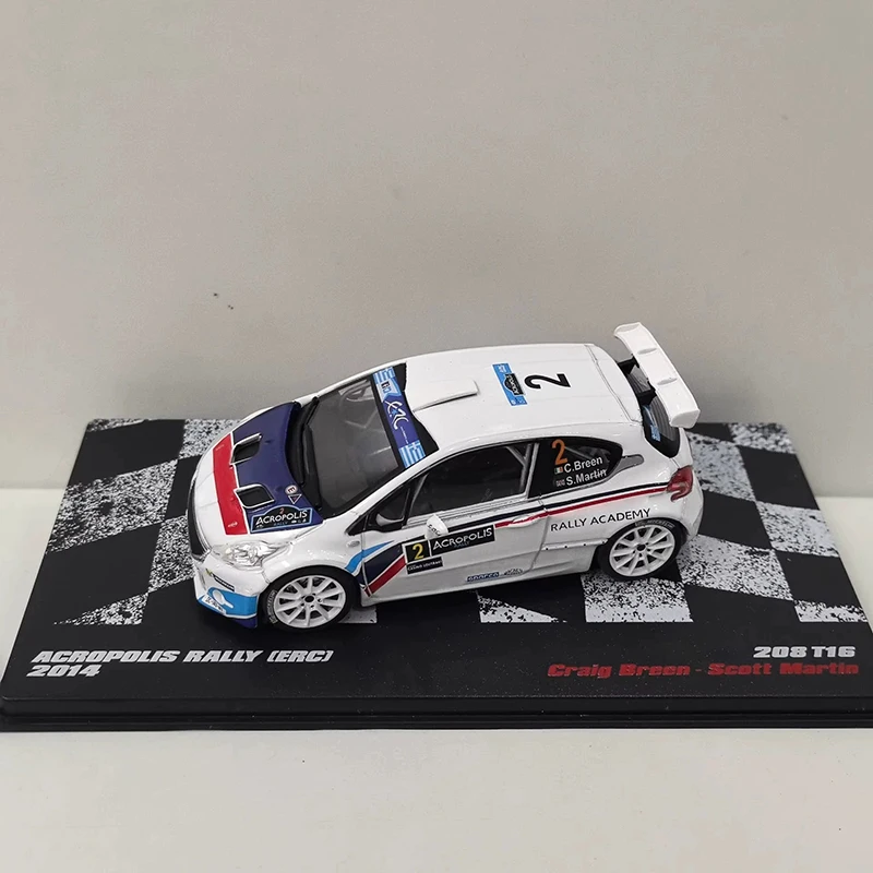 

DEA масштаб 1/43 208 T16 # 2 2014, имитация модели автомобиля из сплава, статическая коллекция, украшенные праздничными игрушками, сувенирный подарок