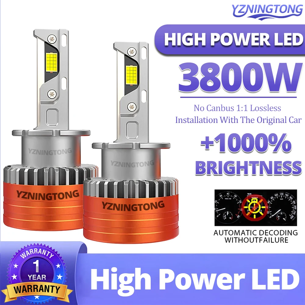 

D2S Led Canbus Headlights for car 3800W Automobiles D4S LED Headlamp D1S Fog Lamp D3S LEDs Turbo Lights D5S D8S 1:1 xenon light