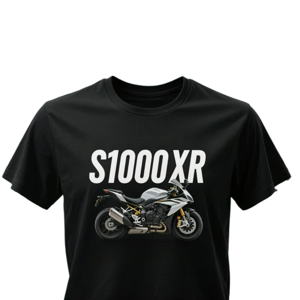 

Модели 2020-2024 года, немецкая футболка для любителей мотоциклов S1000XR, подарочная футболка из 100% хлопка с круглым вырезом и коротким рукавом, повседневная мужская футболка, уличная одежда для гонщиков