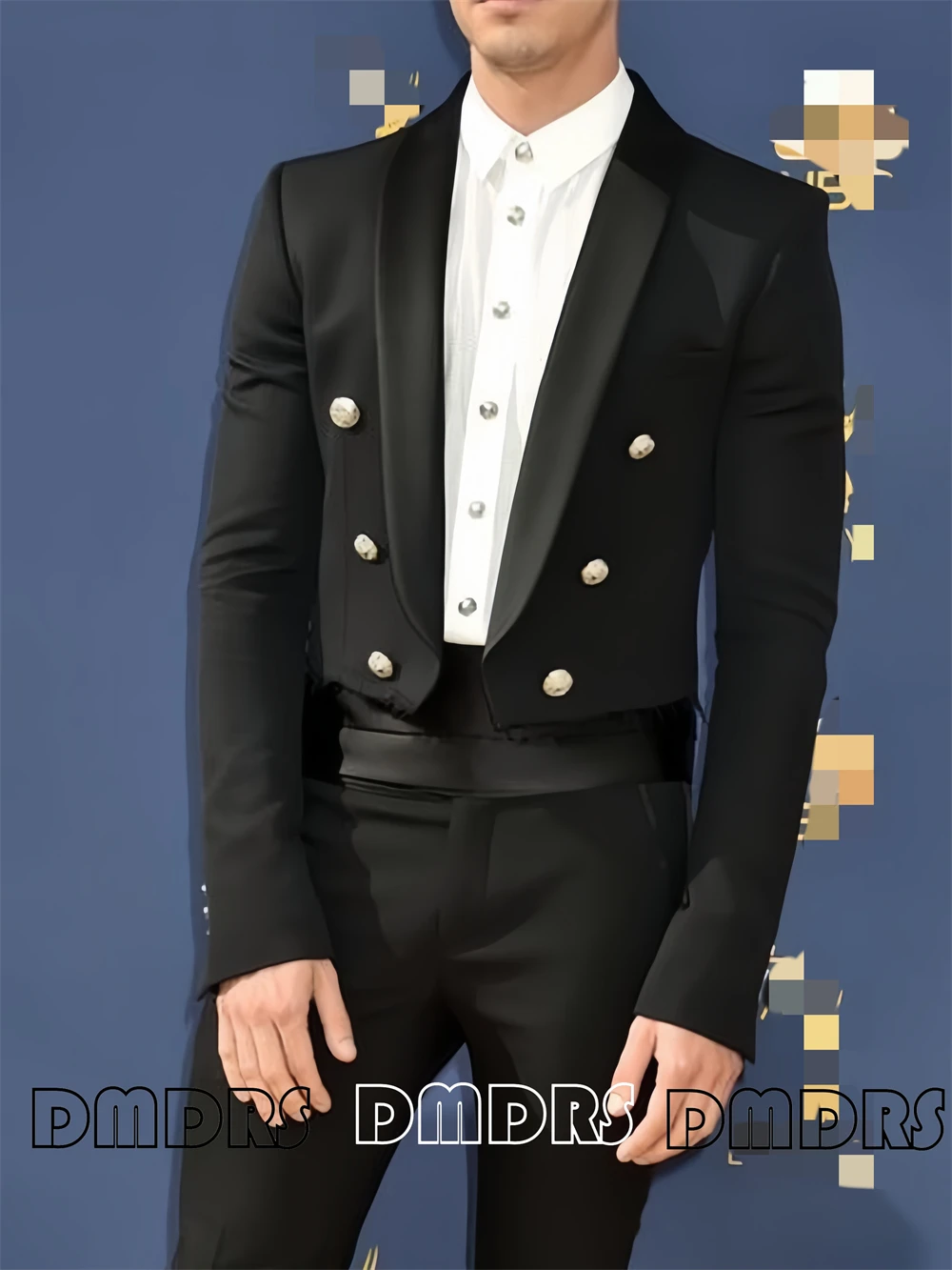 Celebrity Short Suit Jacket, Extra Long Peak Laple, Designer Suit Blazer, XXS-7XL Custom Fit Suit, Formal Suit for Wedding Party