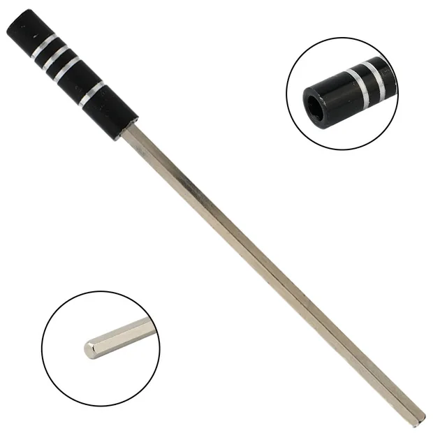 Magnetyczny metalowy wałek przedłużający pręt Adapter z gniazdem sześciokątnym uchwyt na końcówki wkrętaków 123mm wał stalowy RadFor 4mm 1/8 "bity sześciokątne