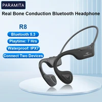Paramta-auriculares inalámbricos de conducción Real, cascos con Bluetooth y micrófono, BT 5,3, IPX7, resistentes al agua, para deportes, correr, entrenar y conducir