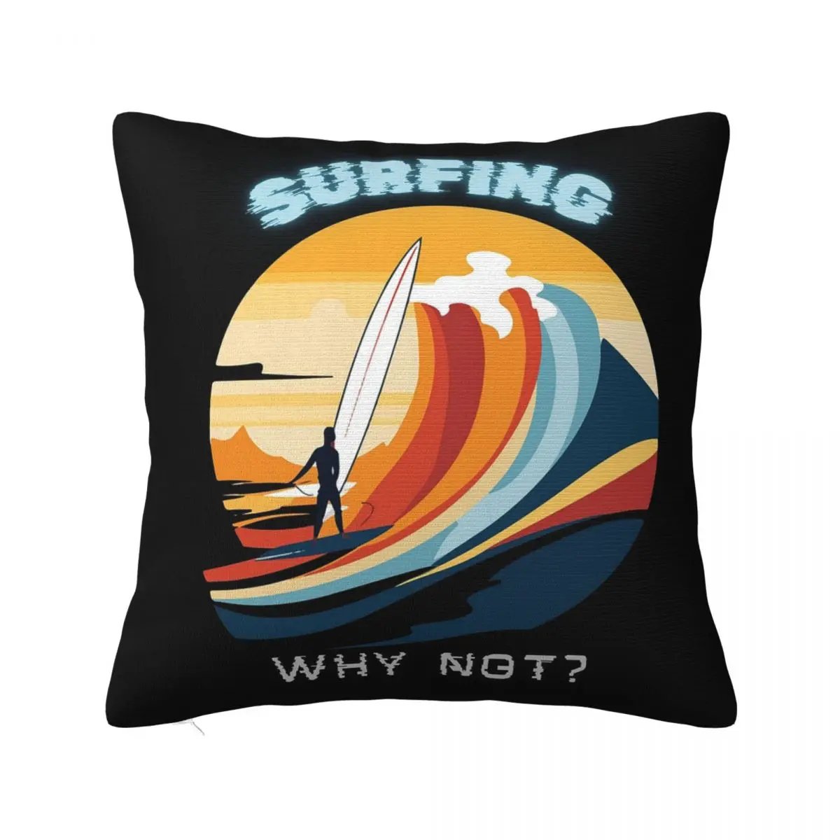 Mr Zogs Surfing Sex Wax Square Pillowcase Pillow Cover Cushion Decor Comfort Throw Pillow for Home Living Room