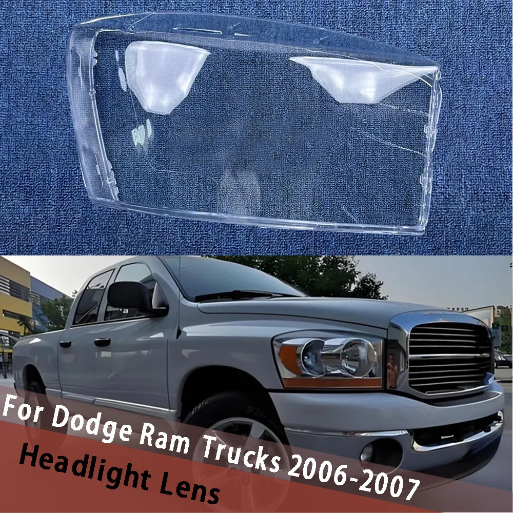 

For Dodge Ram Trucks 2006 2007 Car Headlamp Hood Head Light Lens Housing Transparent Shell Headlight Glass Replace Lsmpshade