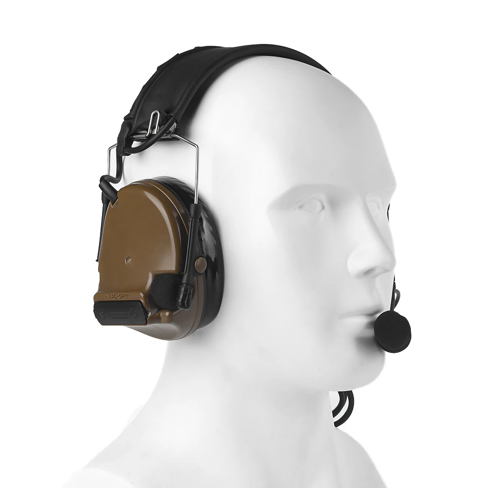 TAC-SKY wcomtac iii neue abnehmbare Stirnband Kieselgel Ohrmuscheln Lärm Kopfhörer Sport taktisches Headset wys0053