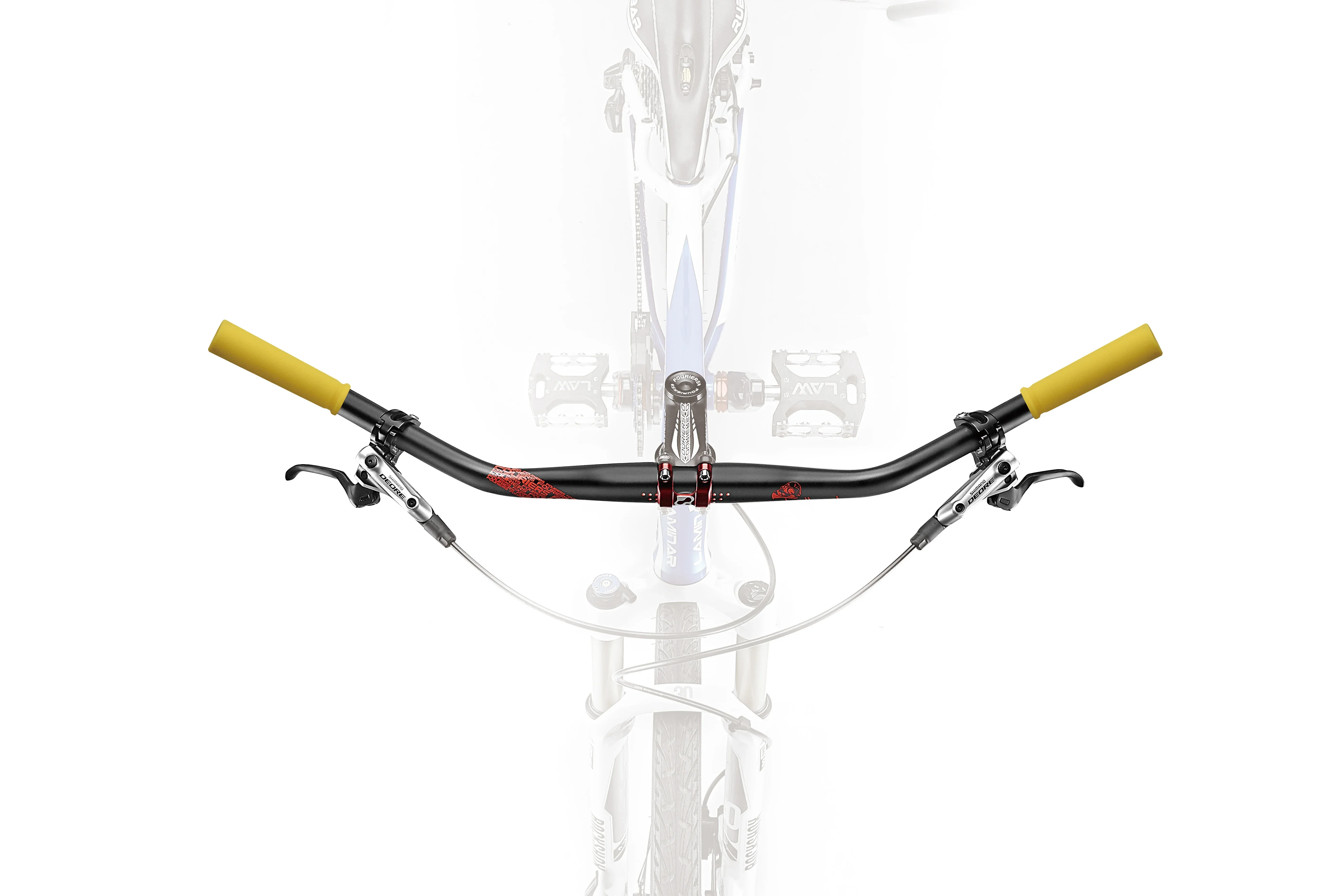 Lightweight aluminum alloy handlebars Comfortable mountain bike handlebars Travel bicycle handlebars Recreational bicycle handle